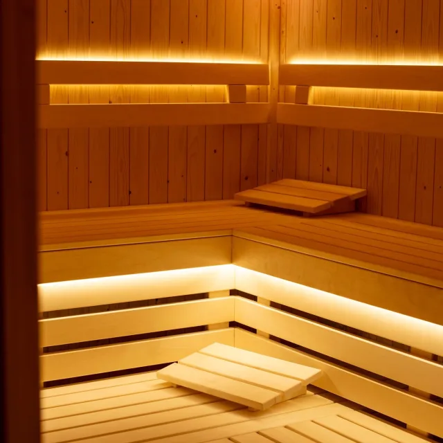 Innenraum der Sauna