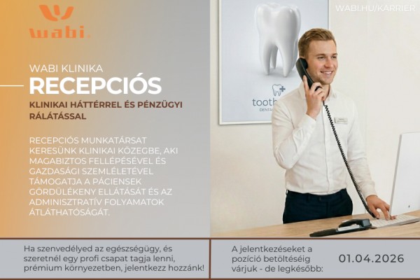 Recepciós (Wabi Klinika)